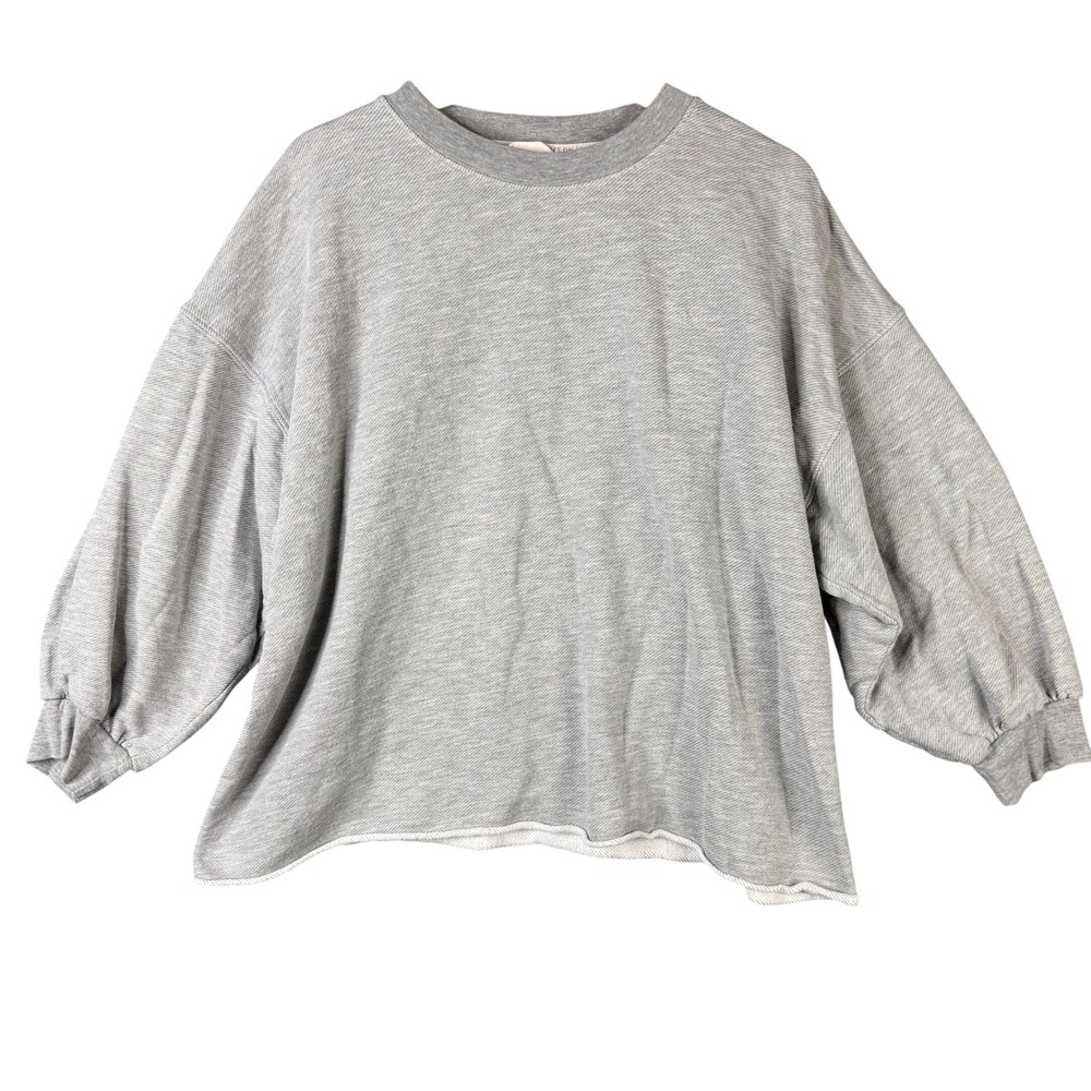 Left On Friday The Sunday Sweatshirt Heather Grey Oversized French Terry O/S